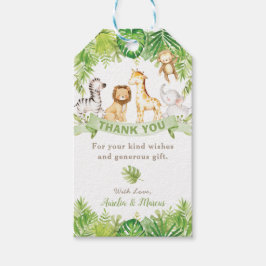 Safari Forest Jungle Animals Baby Dusche Geburtsta Geschenkanhänger