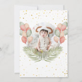 Safari Foto Wild One erster Geburtstag Dankeskarte (Rückseite)