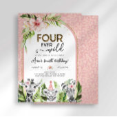 Safari Four Ever Wild Birthday Einladung