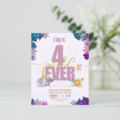 Safari Four Ever Wild Girl Budget Foto Geburtstag (Stehend Vorderseite)