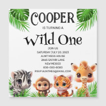 Safari-Freunde-Giraffe zebra-Affen Geburtstag