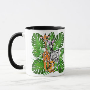 Safari-Freunde - Giraffe, Zebra, Tiger, Dschungel Tasse