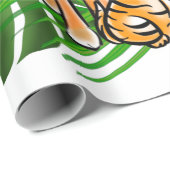 Safari-Freunde, Giraffe, Zebra, Tiger, Palm-Blätte Geschenkpapier (Rolleneckpunkt)