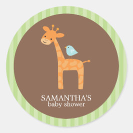 Safari Friends Baby Shower Stickers