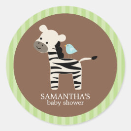 Safari Friends Baby Shower Stickers