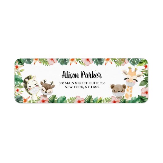 Safari Friends | Babydusche Rücksendeadressen-Aufk (Vorne)