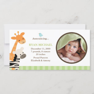 Safari Friends Birth Ankündigung