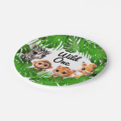 Safari Friends Giraffe zebra Affe Elefant Pappteller (Schrägansicht)