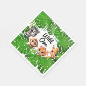 Safari Friends Giraffe zebra Affe Elefant Serviette (Ecke)