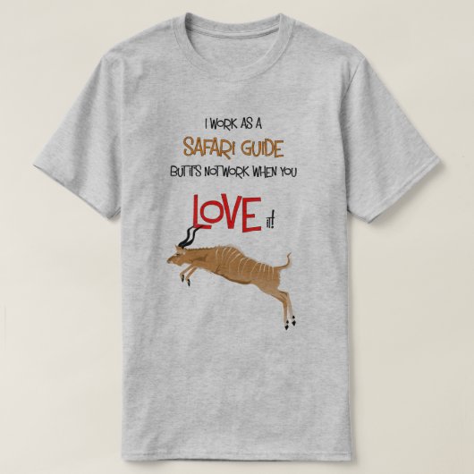 Safari-Führer Kudu T-Shirt (Design vorne)