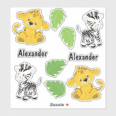 Safari Fun Aufkleber (Blatt)