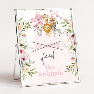 Safari füttre die Tiere nicht zum Geburtstag Poster