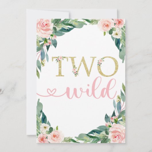 Safari Geburtstag Einladung zwei wilde Einladung (Rückseite)