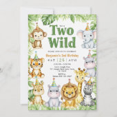 Safari Geburtstag Einladung "Zwei wilde Jungen" Ei (Vorderseite)