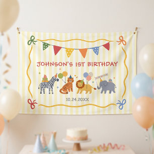 Safari-Geburtstag für alle Party-Tiere Banner