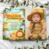 Safari Geburtstag mit Foto Einladung