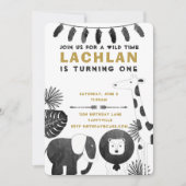 Safari-Geburtstags-Einladung Einladung (Vorderseite)