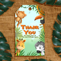 Safari Geburtstags-Geschenketags