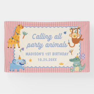Safari-Geburtstagsfeier für alle Party-Tiere Banner