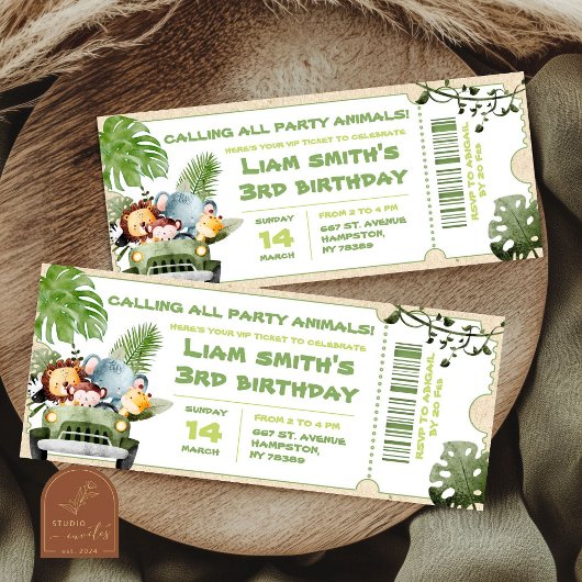 Safari-Geburtstagsfeier-Ticket