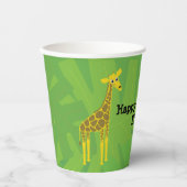 Safari-Geburtstagsgiraffen Pappbecher (Vorderseite)