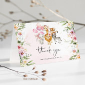 Safari gefaltet danke Karte.