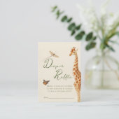 Safari Gender Neutral Diaper Raffle Baby Dusche Begleitkarte (Stehend Vorderseite)