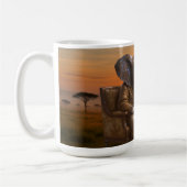 Safari-Gentleman-Elefant Kaffeetasse (Links)