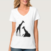 Safari "giraff" tee, African Giraff Wildlife T-Shirt (Vorderseite)