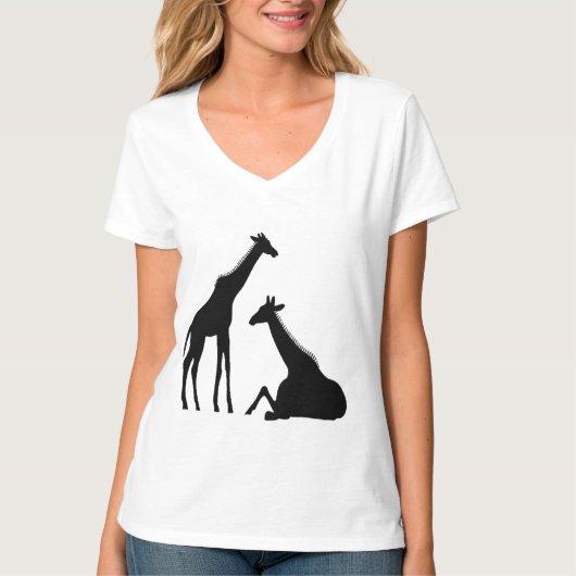 Safari "giraff" tee, African Giraff Wildlife T-Shirt (Vorderseite)