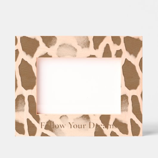 Safari Giraffe Animal Print Geätzte Rahmen (Vorderseite)