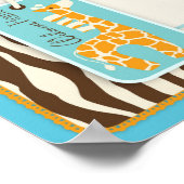 Safari Giraffe Baby Duschbanner Poster (Ecke)
