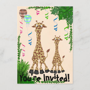 Safari Giraffe Baby Dusche Einladung