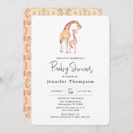 Safari Giraffe Baby Dusche Einladung