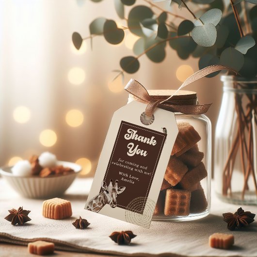 Safari Giraffe Baby Dusche Gefallen Vielen Dank Ta Geschenkanhänger