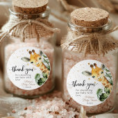 Safari Giraffe Baby Dusche Runder Aufkleber