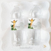 Safari Giraffe Baby Dusche Wasserflaschenetikett