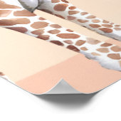 Safari Giraffe Babydusche Begrüßungsschaum-Tafel Poster (Ecke)