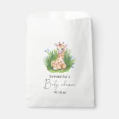 Safari Giraffe Babydusche Geschenktütchen (Vorderseite)
