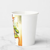 Safari Giraffe Babydusche Pappbecher (Links)