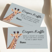 Safari Giraffe Diaper Raffle Baby Dusche Begleitkarte