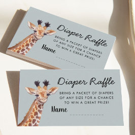 Safari Giraffe Diaper Raffle Baby Dusche Begleitkarte