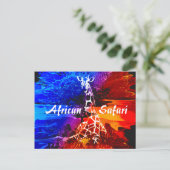 Safari Giraffe Dream Postkarte (Stehend Vorderseite)