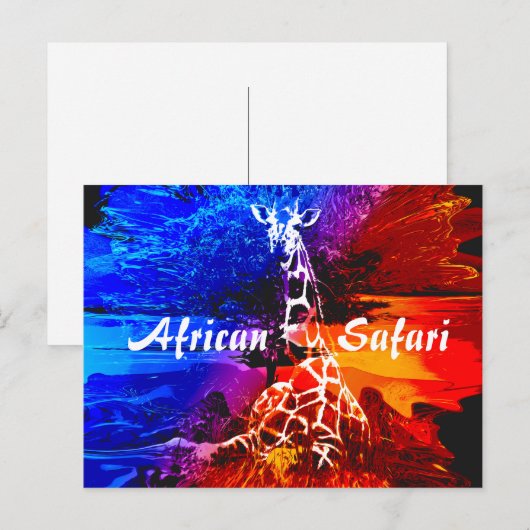 Safari Giraffe Dream Postkarte (Vorne/Hinten)