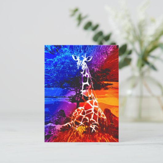 Safari Giraffe Dream Postkarte (Stehend Vorderseite)