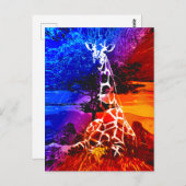 Safari Giraffe Dream Postkarte (Vorne/Hinten)