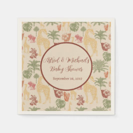 Safari Giraffe & Floral Baby Dusche Serviette