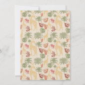 Safari Giraffe & Floral Baby Geburtsankündigungen Einladung (Rückseite)