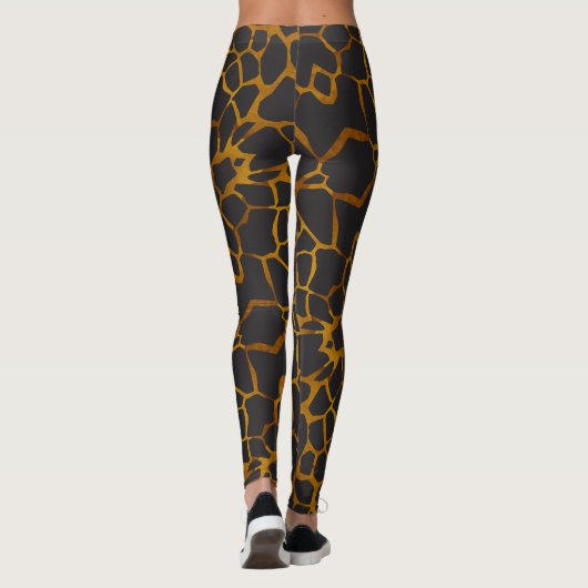 Safari Giraffe Haut Print Leggings (Rückseite)