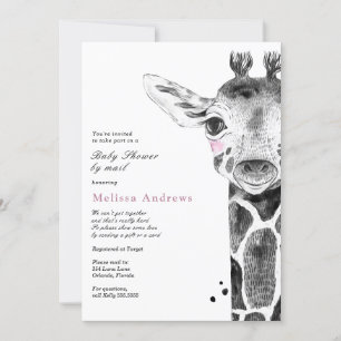 Safari Giraffe Kinderdusche per Mail Einladung